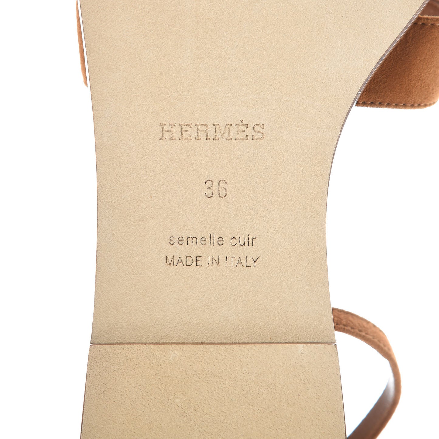 Suede Santorini Sandals 36 Terre De Siene