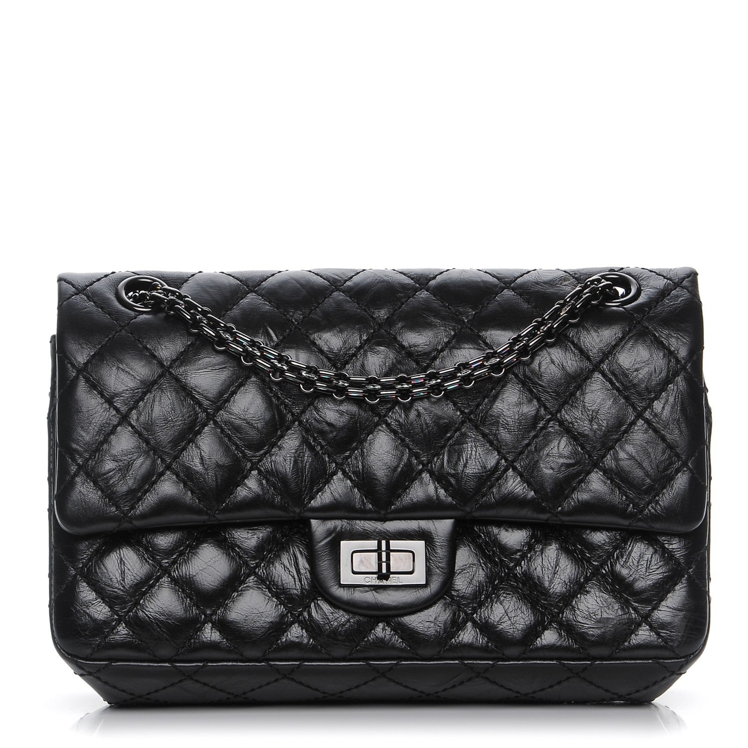 Chanel Aged Calfskin Quilted 2.55 Reissue 225 Flap So Black 1 of 7