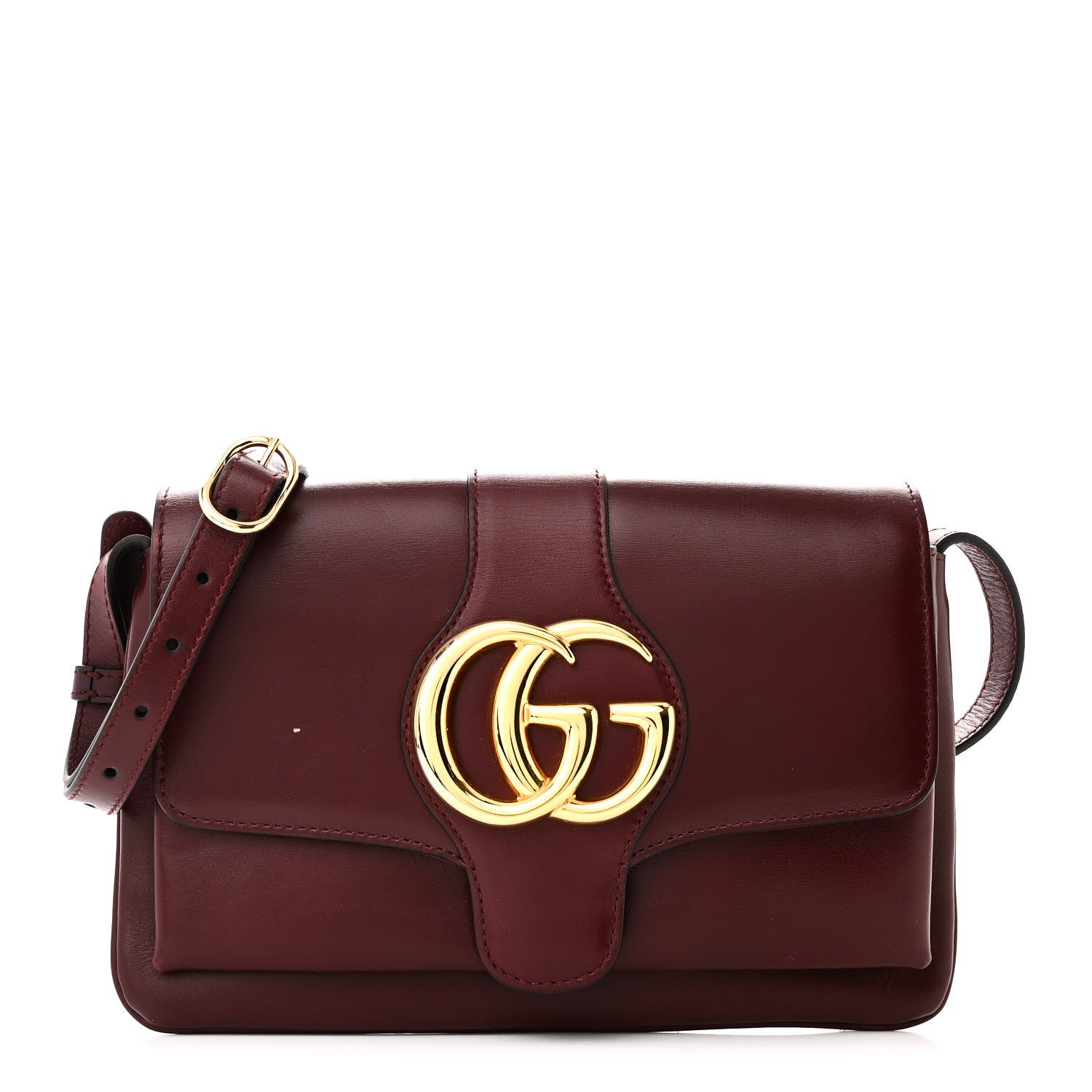 Gucci Vitello Palmellato Lux Small Arli Flap Shoulder Bag Vintage Bordeaux 1 of 10