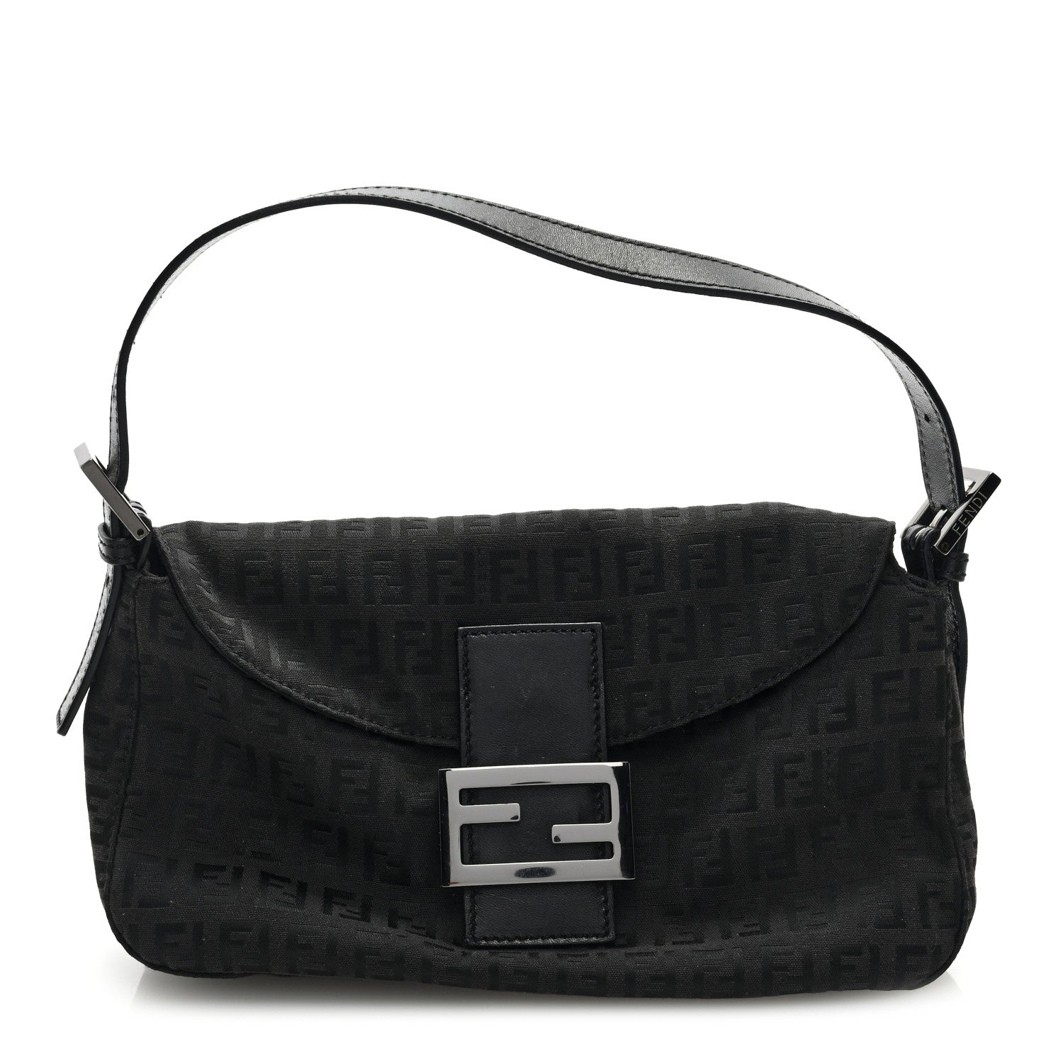 Fendi Zucchino Baguette Black 1 of 8
