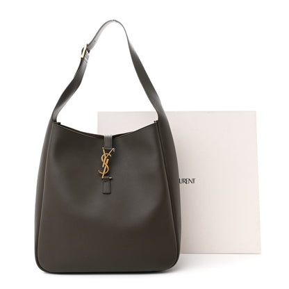 Saint Laurent Smooth Calfskin Large Le 5 A 7 Soft Hobo Light Musk 11 of 11