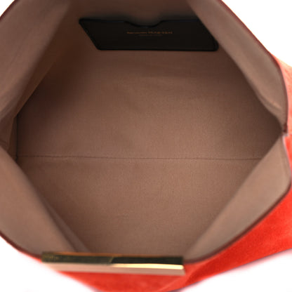 Alexander McQueen Suede Skull Knuckle Clutch Orange 5 of 14