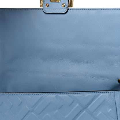 Fendi Nappa FF 1974 Embossed Baguette Azzurro Baby 11 of 16