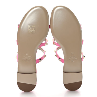 Valentino Garavani Nappa Rockstud Caged Flat Slide Sandals 35 Feminine Pink 6 of 9