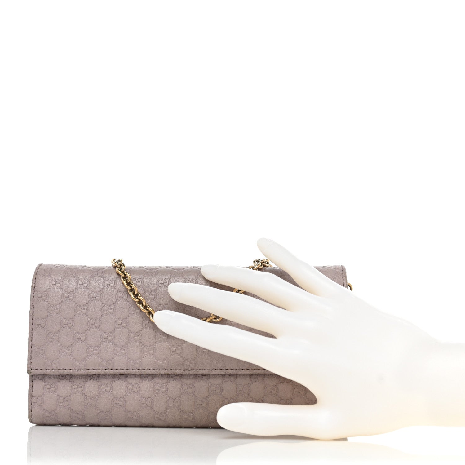 Gucci Soft Microguccissima Dice Chain Wallet Mauve 2 of 19