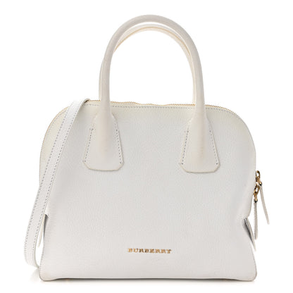 Burberry London Grainy Calfskin Small Greenwood Bowling Bag White 1 of 12