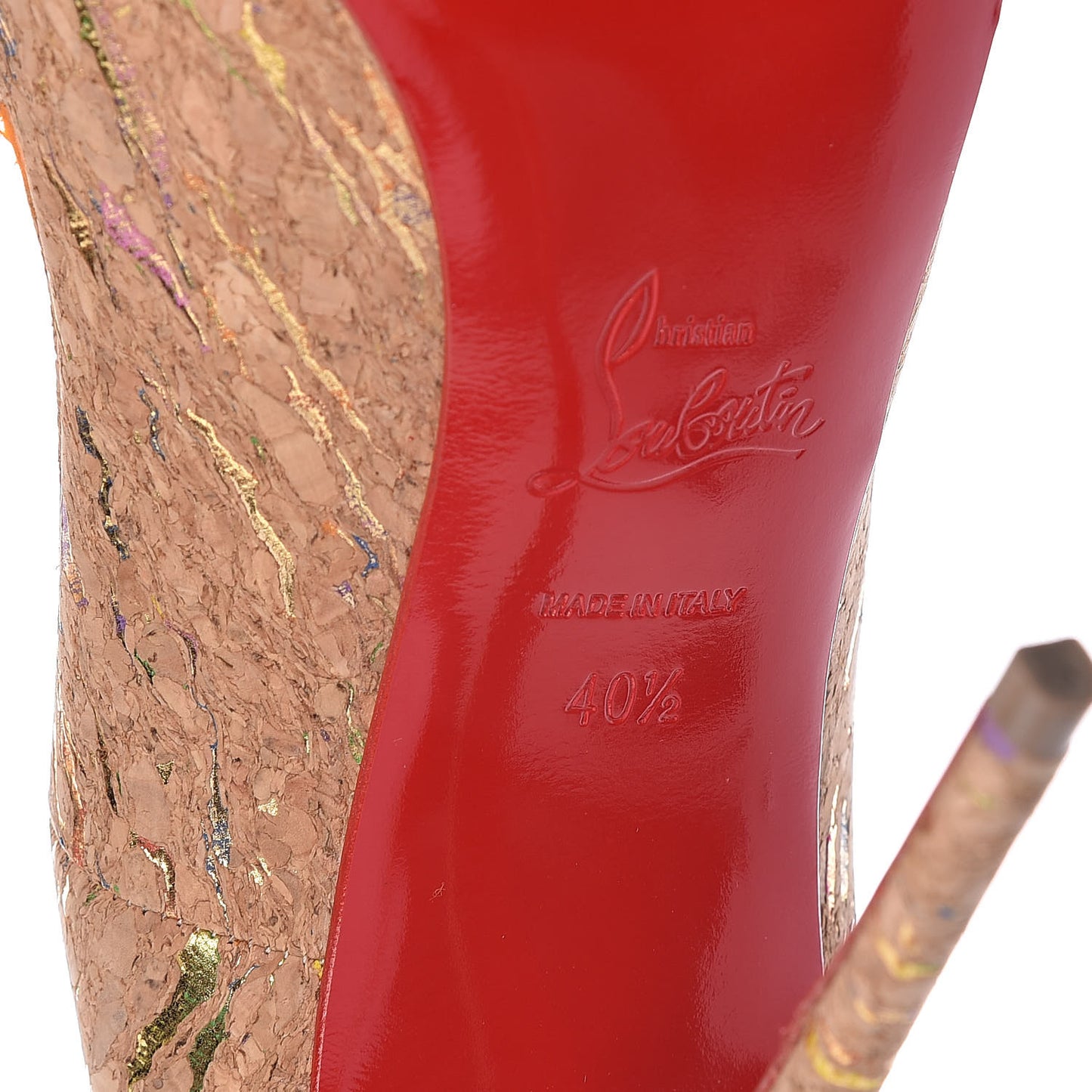 So Kate 120 Cork Liege Lame Pumps 40.5 Multicolor