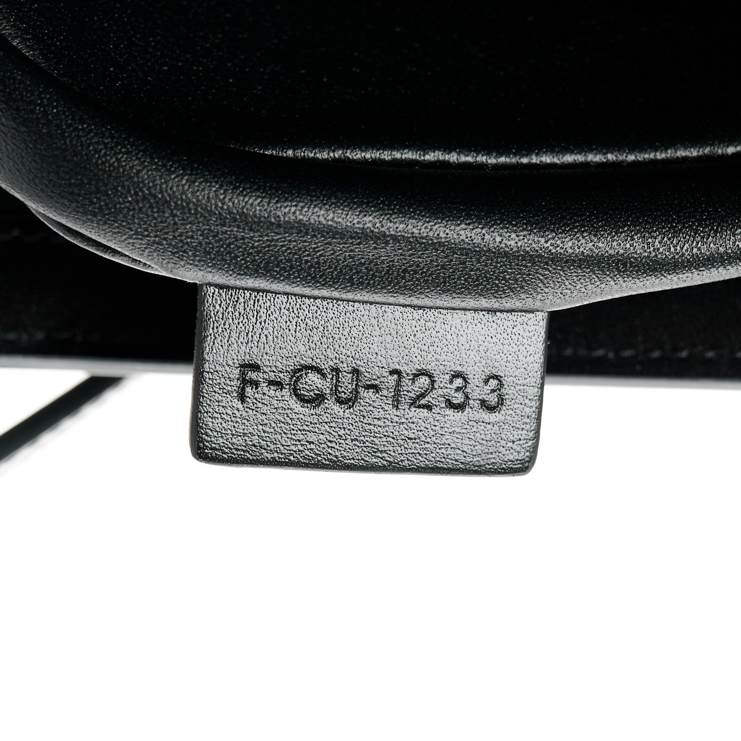 Shiny Calfskin Medium Croque Bag Black