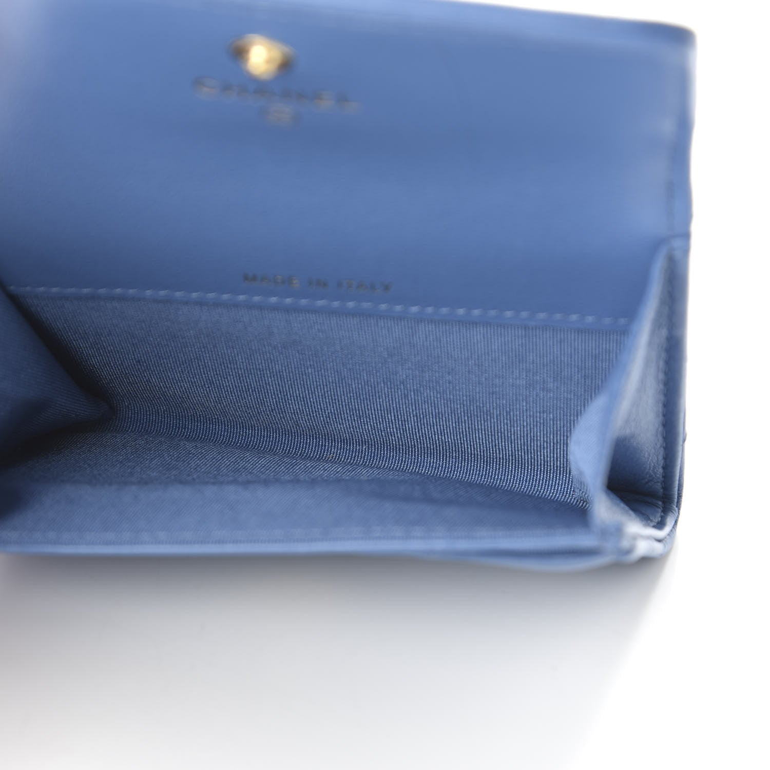 Chanel Lambskin Quilted Chanel 19 Flap Card Holder Light Blue 5 of 12