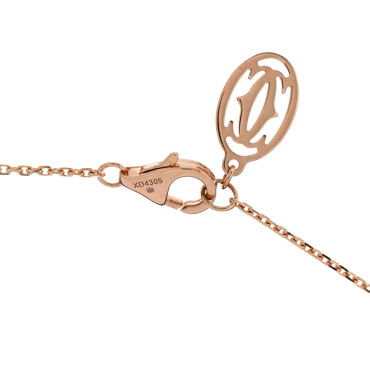 Cartier 18K Pink Gold Diamond Symbols Cross Pendant Necklace 4 of 6