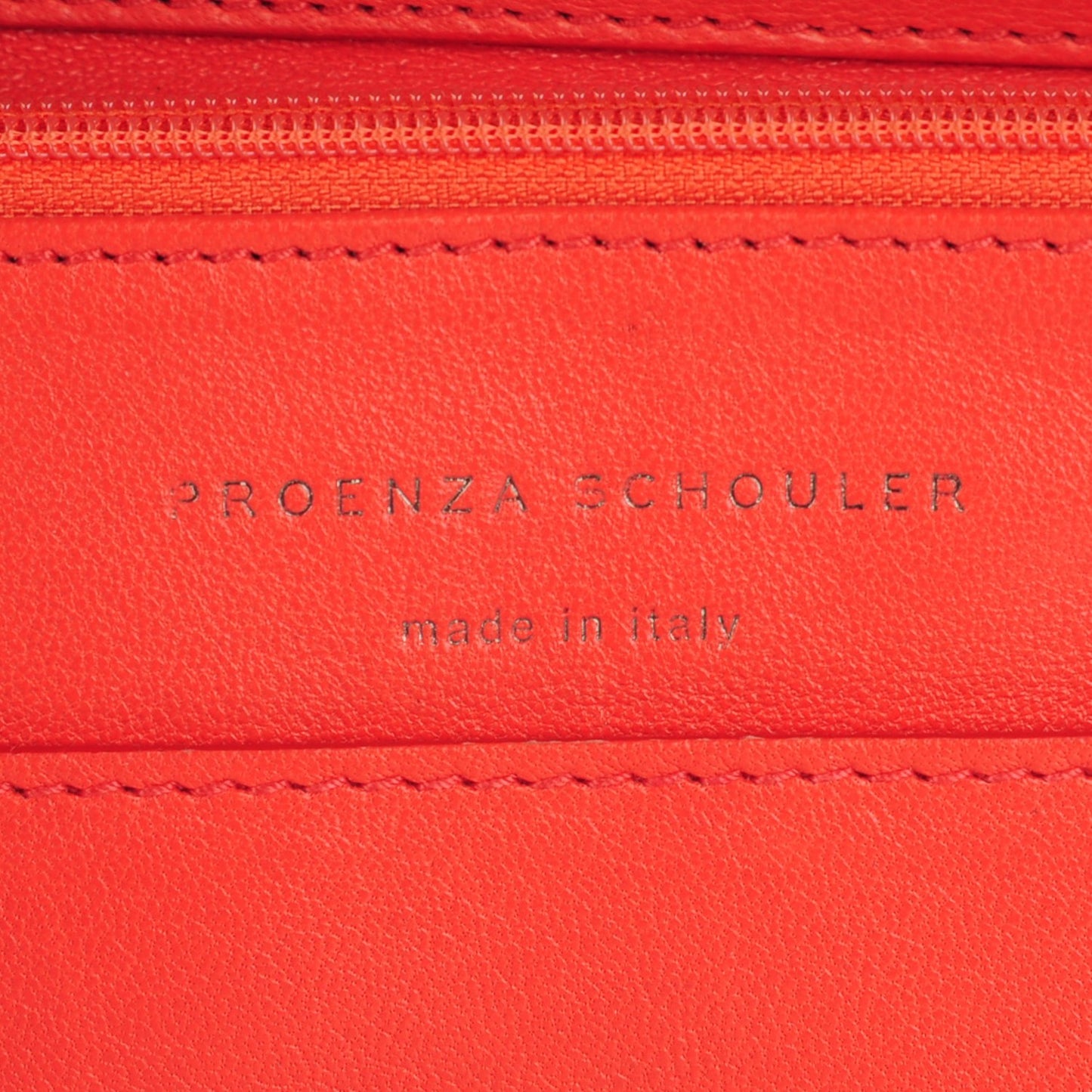 Lambskin PS1 Large Chain Wallet Deep Coral
