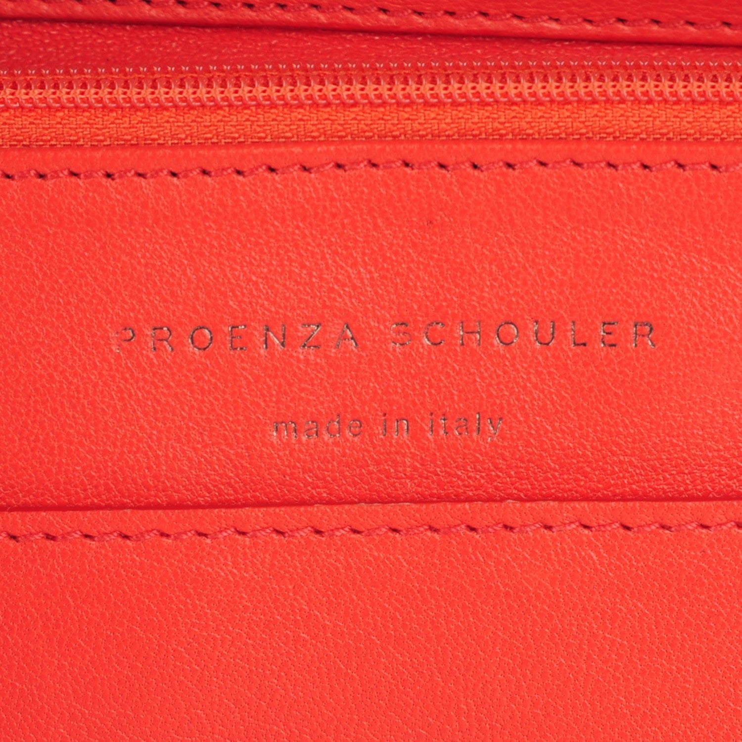 Proenza Schouler Lambskin PS1 Large Chain Wallet Deep Coral 6 of 7