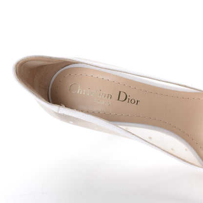 Christian Dior Mesh Plumetis Tulle D-Moi Pumps 36 White 7 of 8