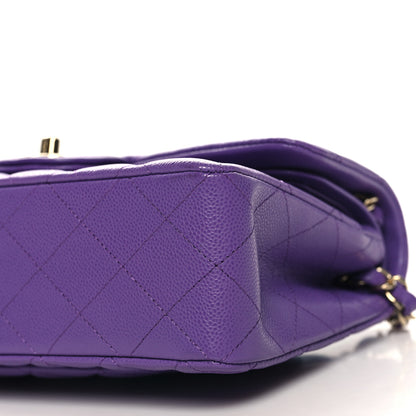 Chanel Caviar Quilted Small Double Flap Purple 10 of 10