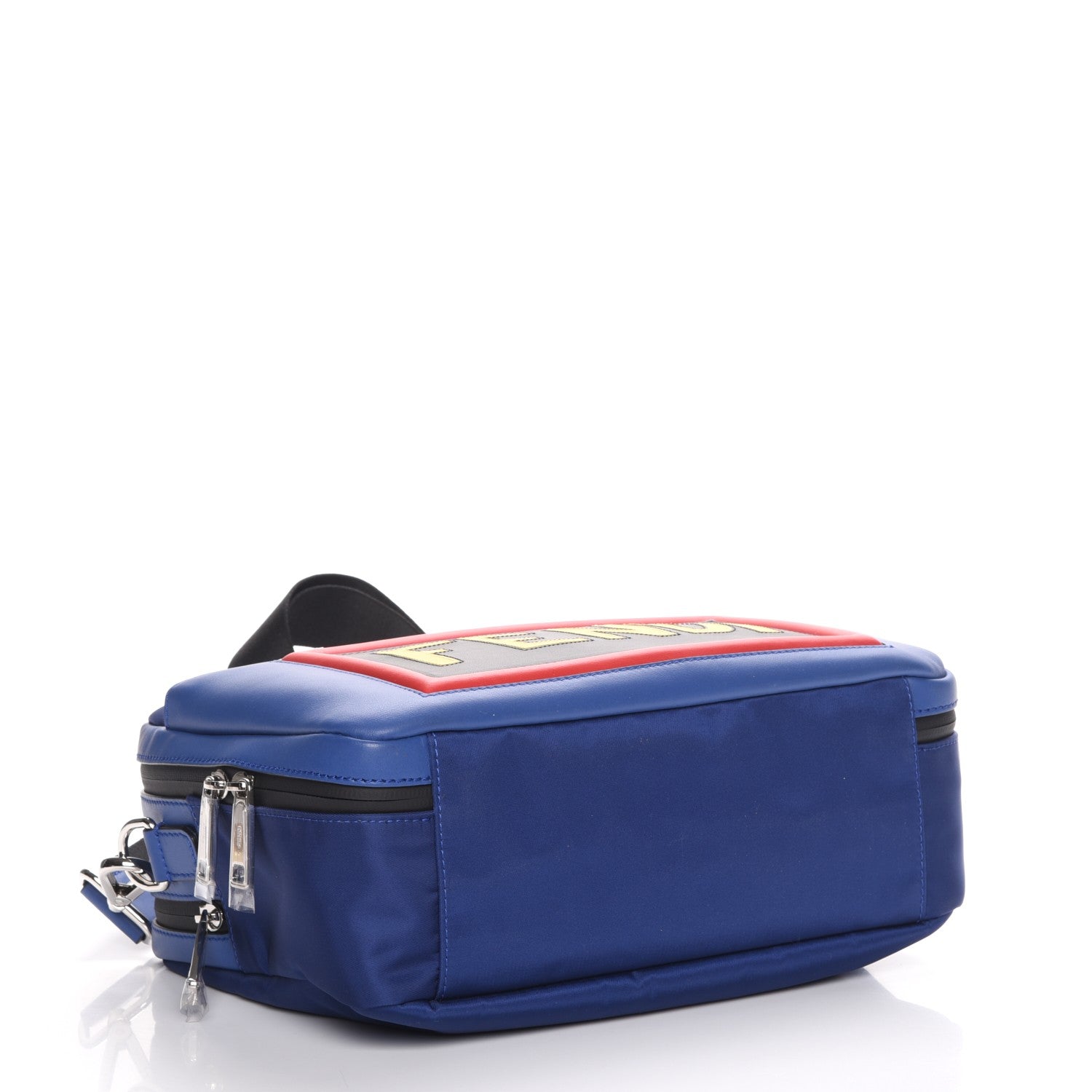 Fendi Nylon Vitello Century Vocabulary Camera Bag Blue Cobalto Blue Neon Sunflower 4 of 7