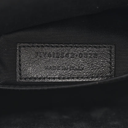 Saint Laurent Patent Calfskin Crocodile Embossed Monogram Lou Camera Bag Black 7 of 12