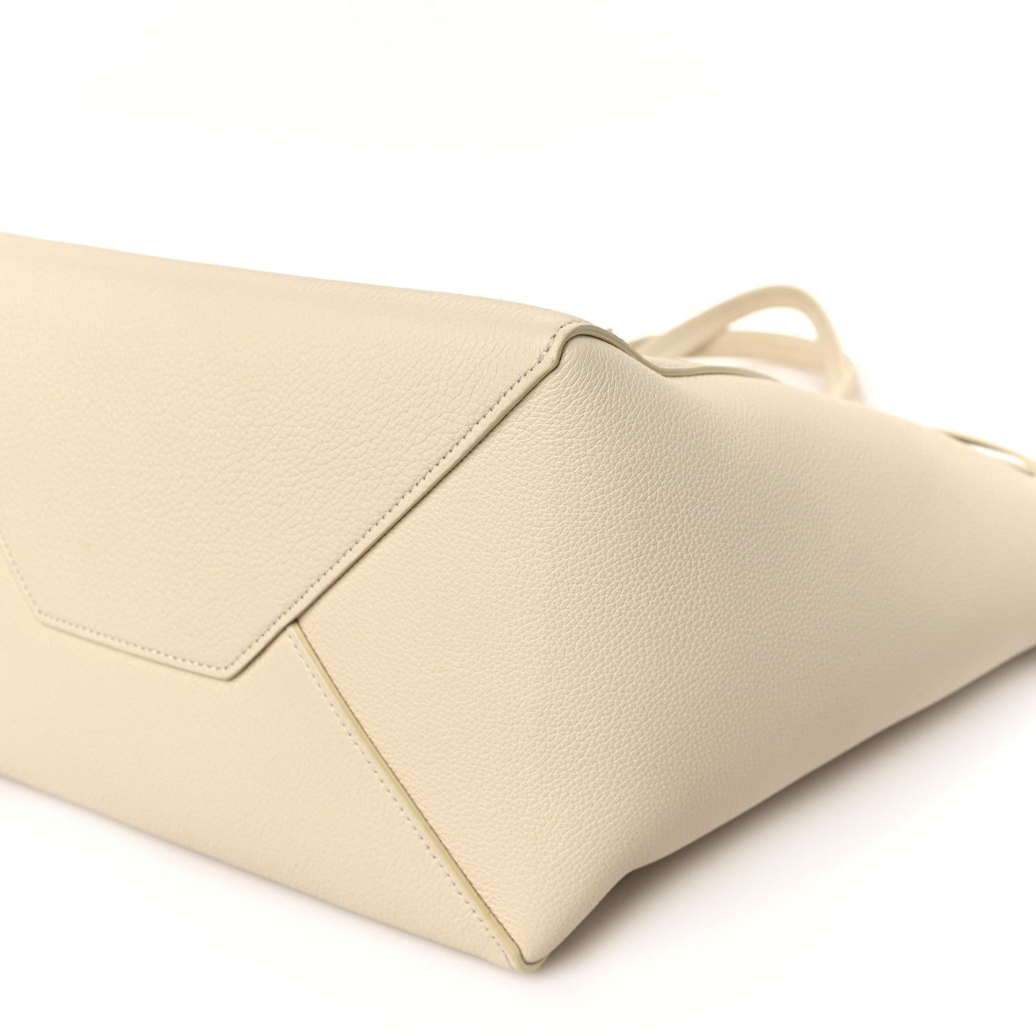 Celine Soft Grained Calfskin Small Belt Cabas Phantom Cream 9 of 10