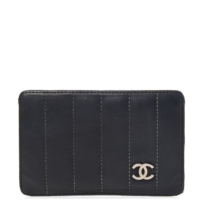 Chanel Lambskin Vertical Quilted Card Holder Black 1 of 6