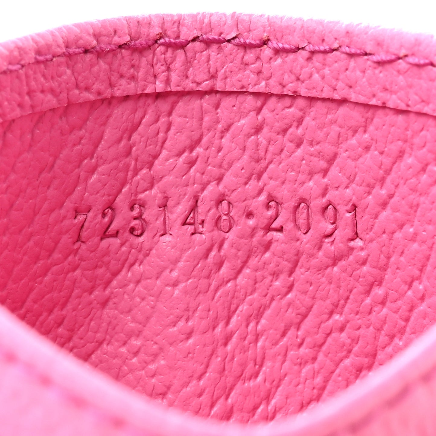 X PALACE GG Supreme Monogram Palace Textured Dollar Calfskin Card Holder Pink Pale Rose Palace
