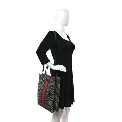 Gucci GG Supreme Monogram Caleido Web Vertical Tote Black 2 of 9
