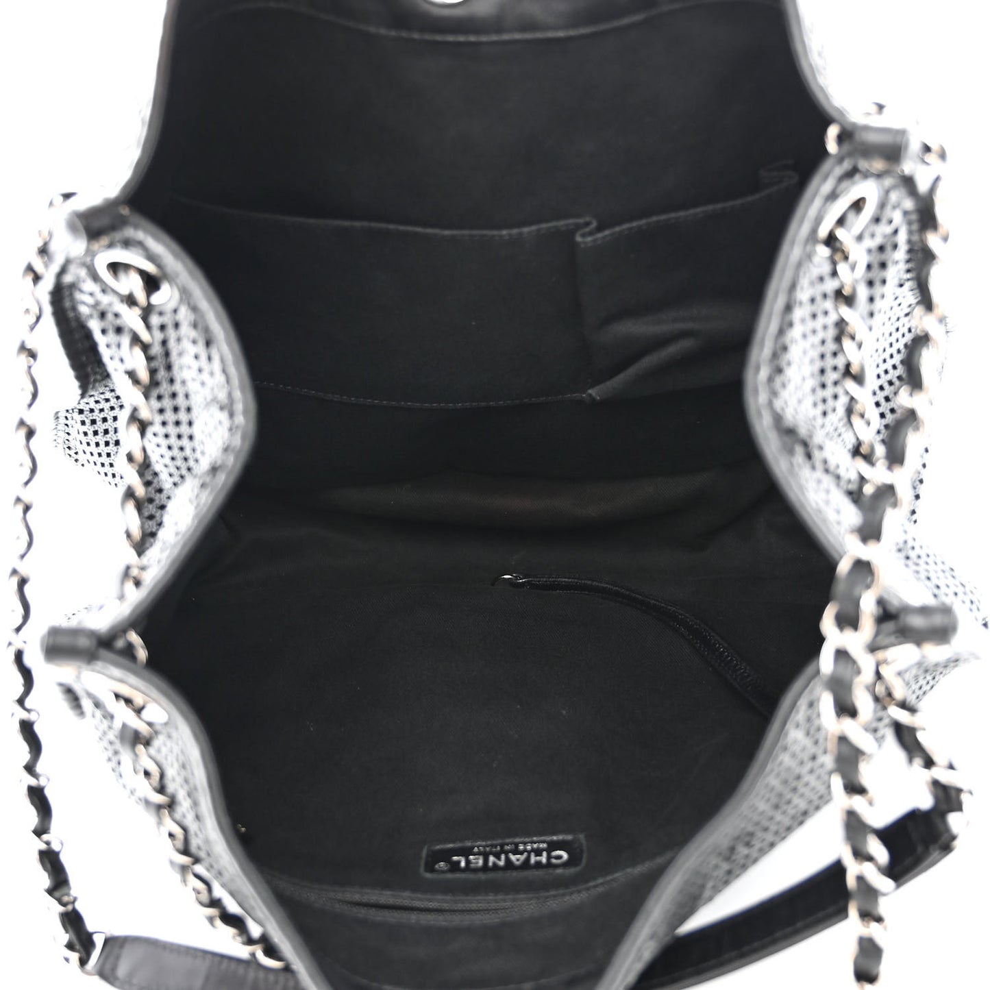 Calfskin Perforated Up In The Air Tote Black