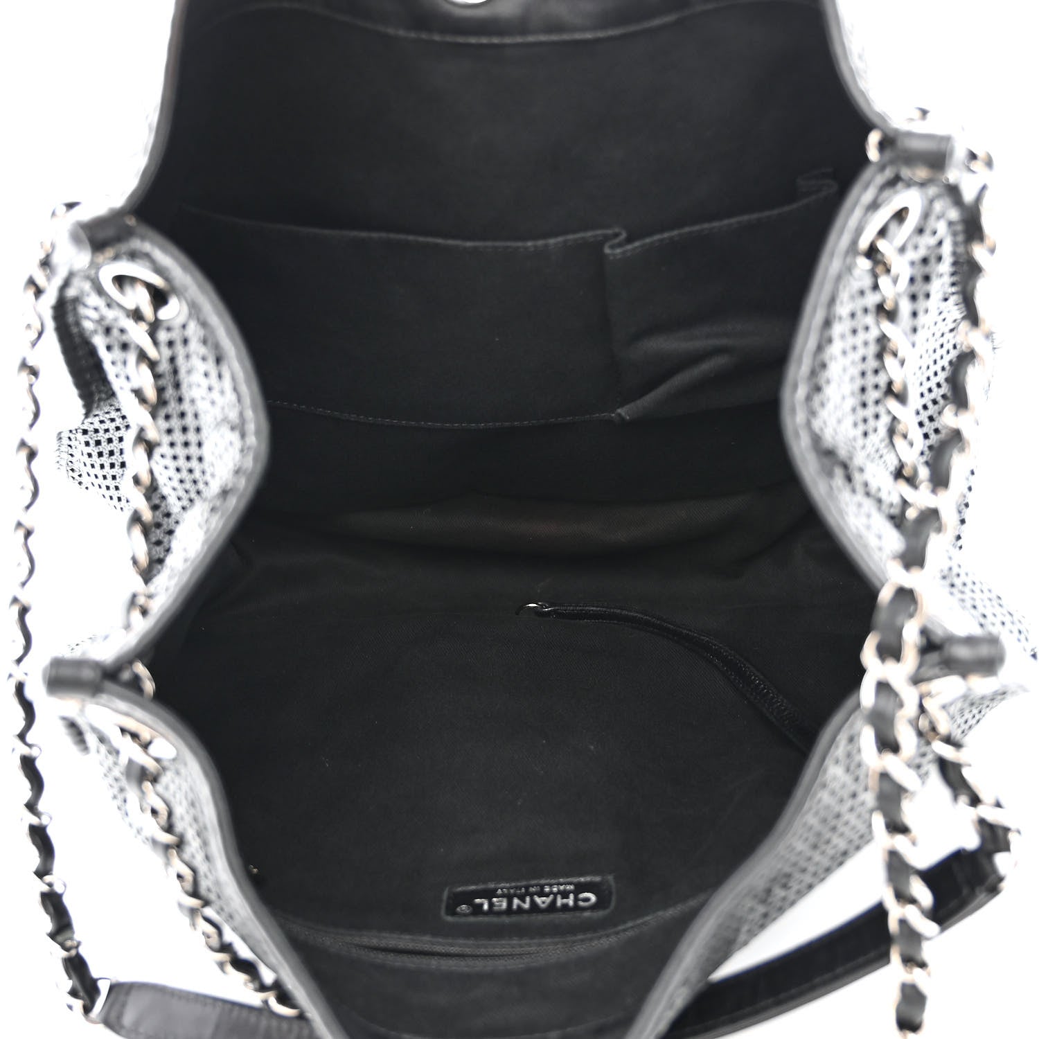 Chanel Calfskin Perforated Up In The Air Tote Black 5 of 10