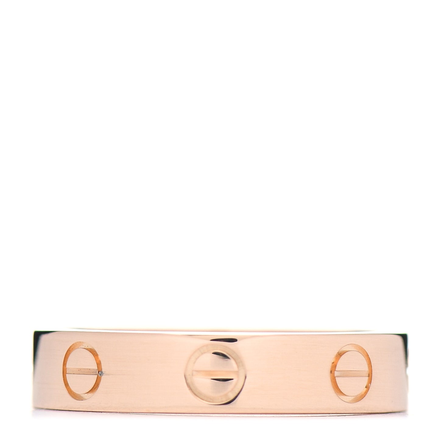 18K Pink Gold Diamond 4mm LOVE Wedding Band Ring 51 5.75