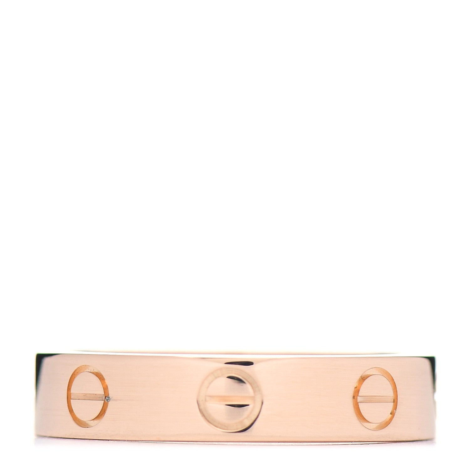 Cartier 18K Pink Gold Diamond 4mm LOVE Wedding Band Ring 51 5.75 3 of 5