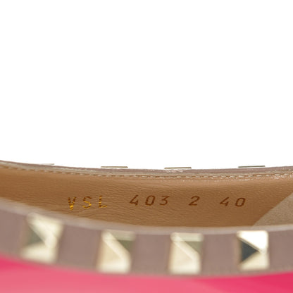Valentino Garavani Patent Nappa Rockstud Ballerina Flats 40 Peony Poudre 7 of 7