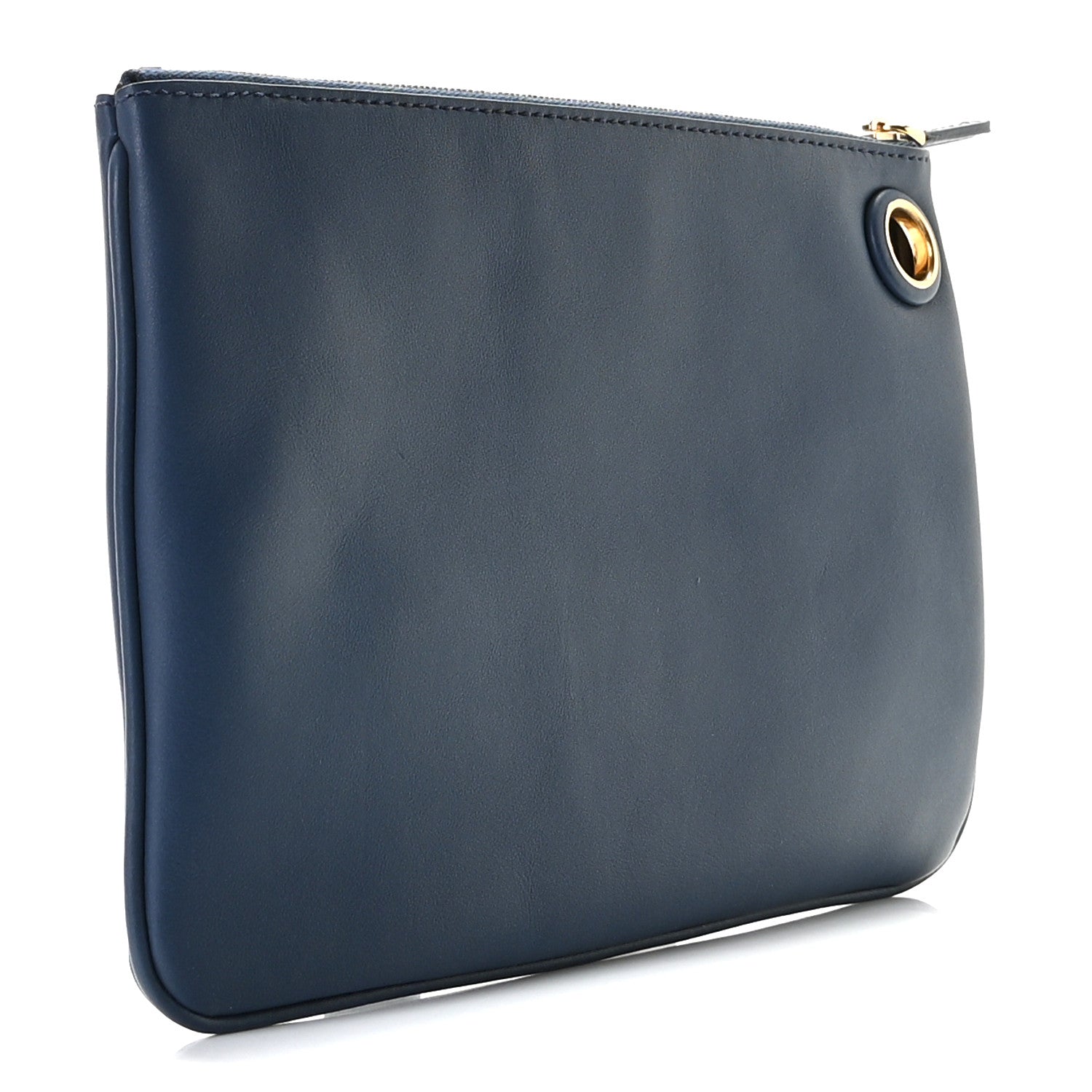 Fendi Vitello Century Opaco F is Fendi Tri-Color Triplette Pouch Set Fragola Black Blu Scuro 3 of 10