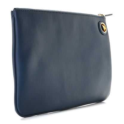 Fendi Vitello Century Opaco F is Fendi Tri-Color Triplette Pouch Set Fragola Black Blu Scuro 3 of 10
