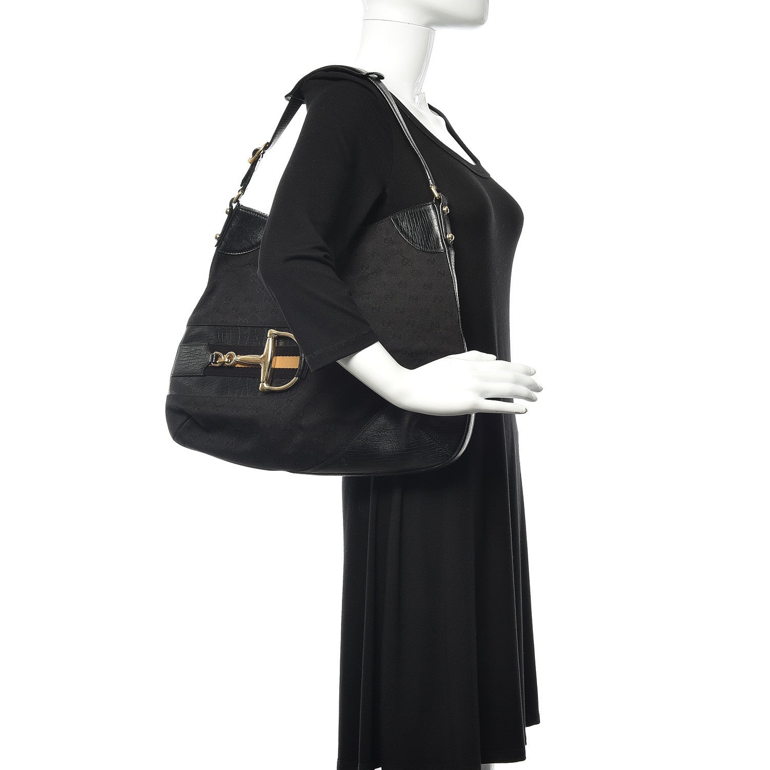 Gucci Monogram Hasler Hobo Black 2 of 14