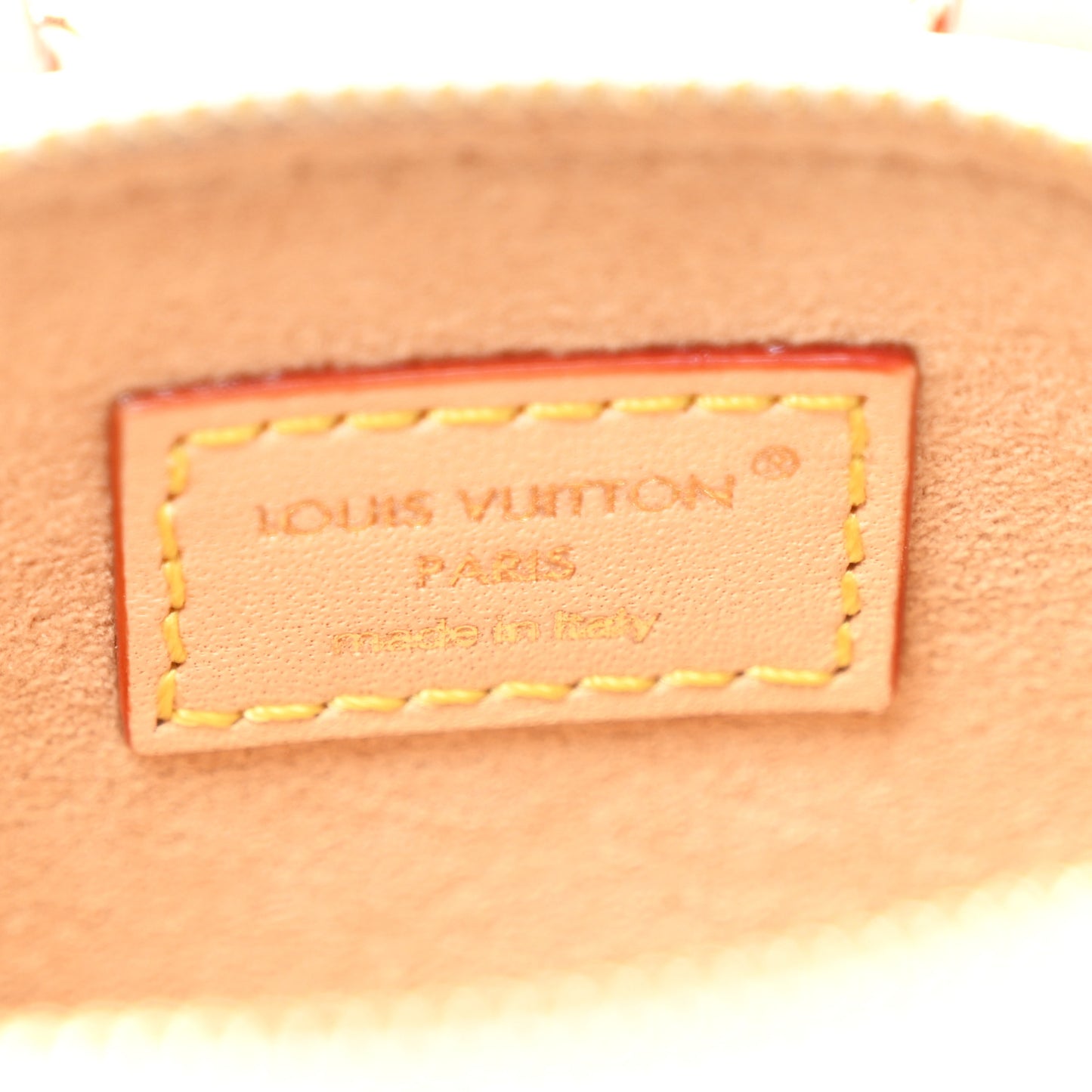 Vernis Monogram Micro Alma Bag Charm Key Holder Blue