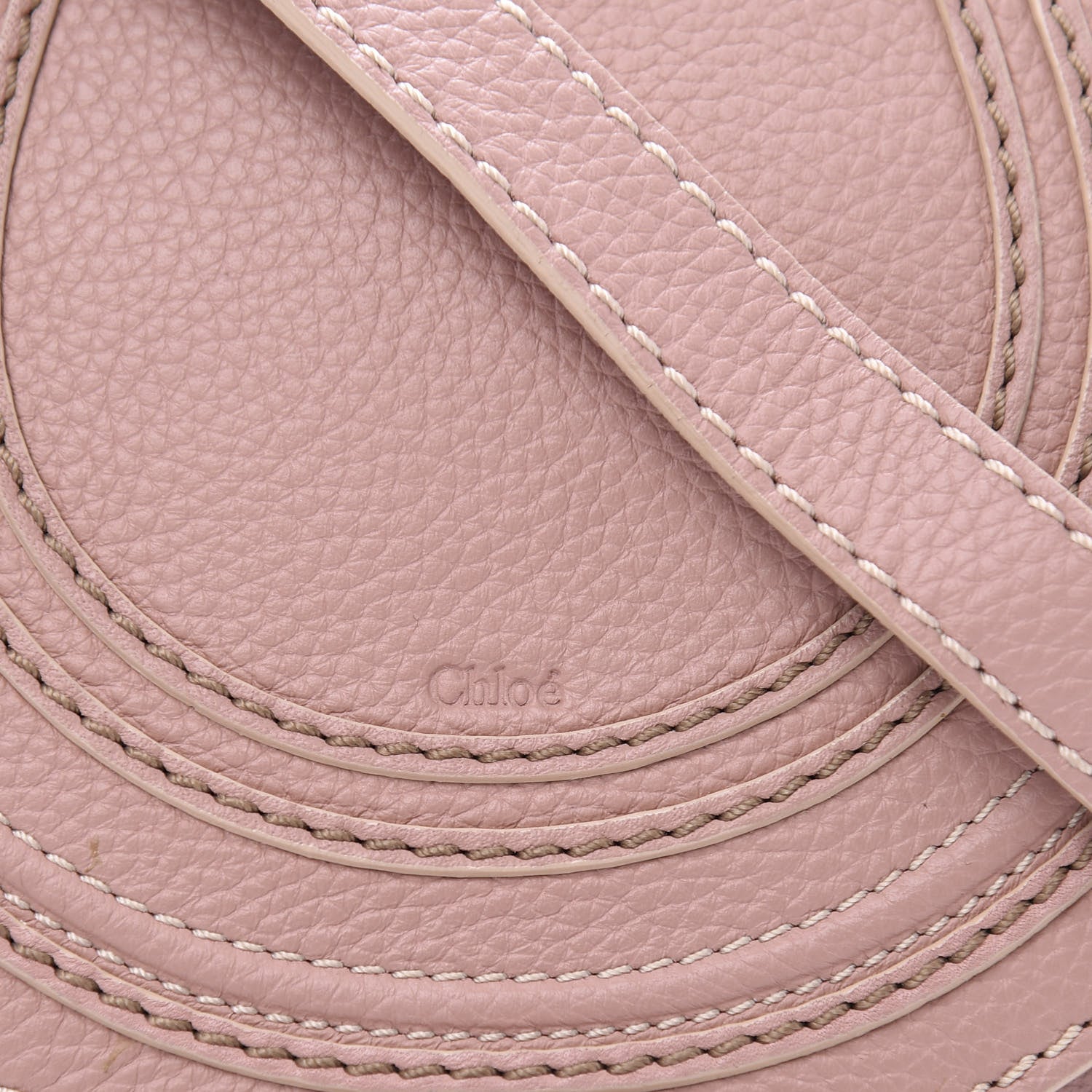 Chloe Grained Calfskin Small Marcie Saddle Bag Anemone Pink 10 of 11