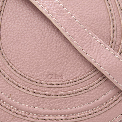 Chloe Grained Calfskin Small Marcie Saddle Bag Anemone Pink 10 of 11