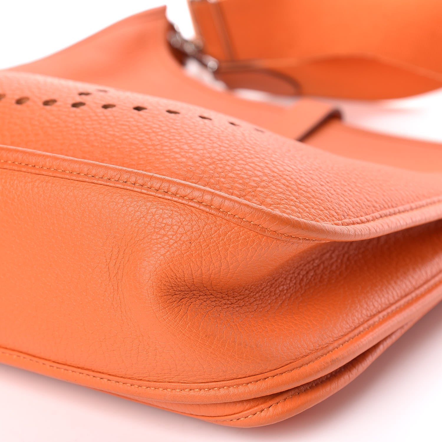 Hermes Taurillon Clemence Evelyne III GM Orange 10 of 12