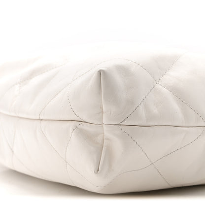 Chanel Shiny Calfskin Quilted Small Rainbow Chanel 22 White 11 of 13