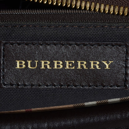 Burberry Haymarket Check Hobo Chocolate 6 of 12