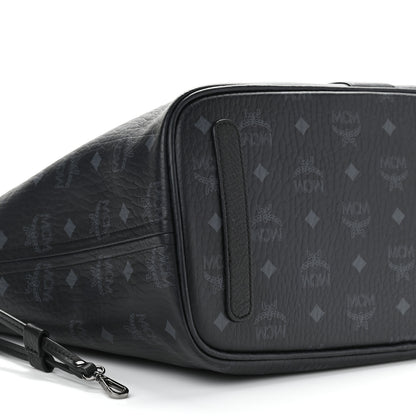 MCM Visetos Medium Liz Reversible Shopper Tote Black 5 of 19