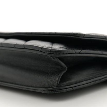 Chanel Lambskin Quilted Wallet On Chain WOC Black 10 of 14