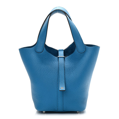 Hermes Taurillon Clemence Picotin Lock 18 PM Mykonos 1 of 10