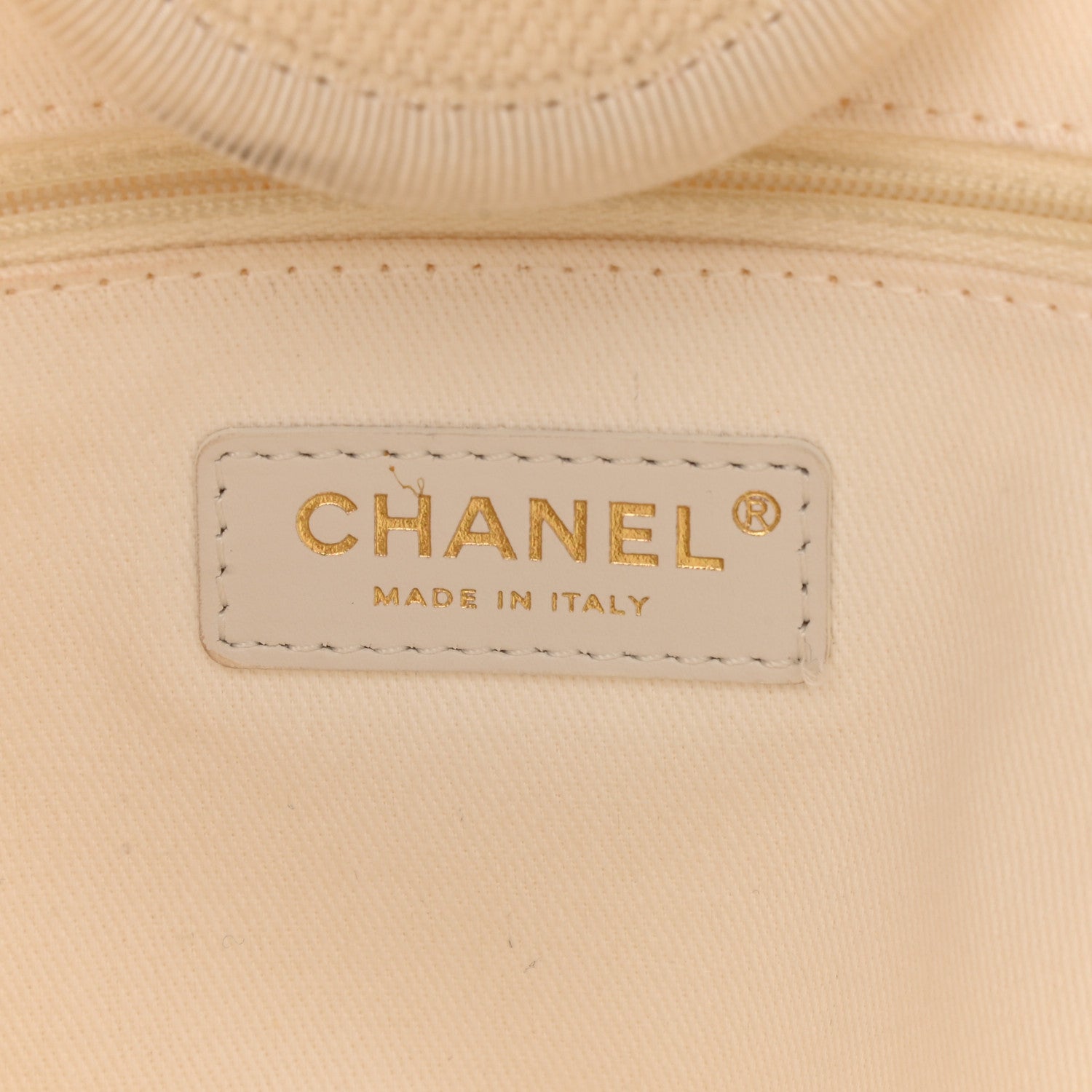 Chanel Canvas Pearl Medium Deauville Tote Ecru Beige 6 of 13