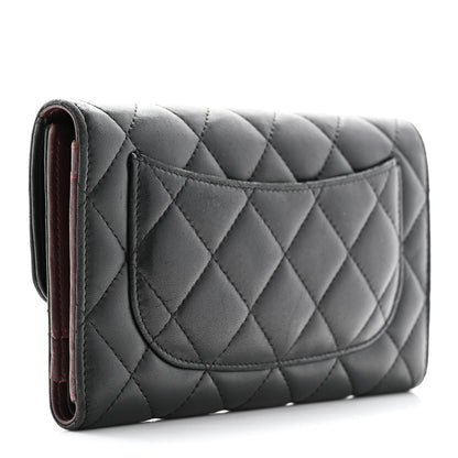 Chanel Lambskin Quilted Small Flap Wallet Black 3 of 12