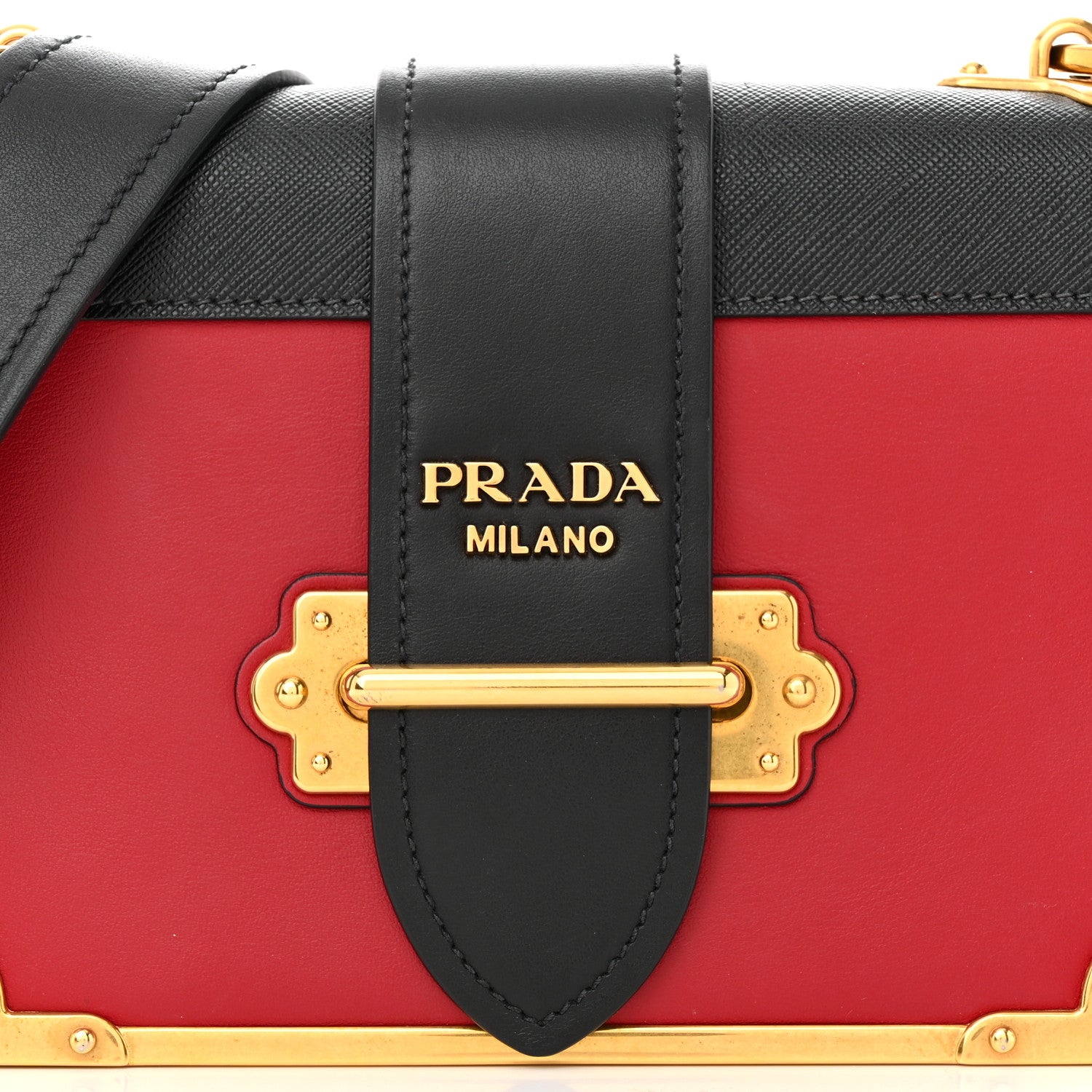 Prada City Calfskin Saffiano Cahier Bag Fuoco Black 7 of 9