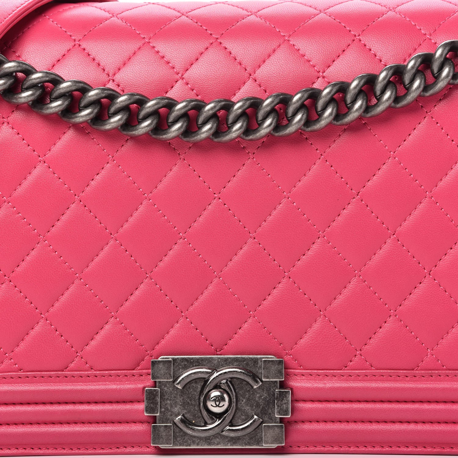 Chanel Lambskin Quilted New Medium Boy Flap Pink 11 of 11