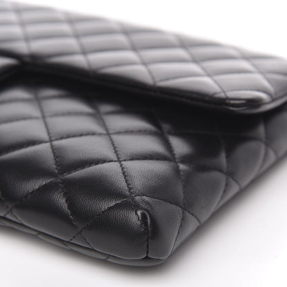 Chanel Lambskin Quilted Flap Clutch Black 9 of 10