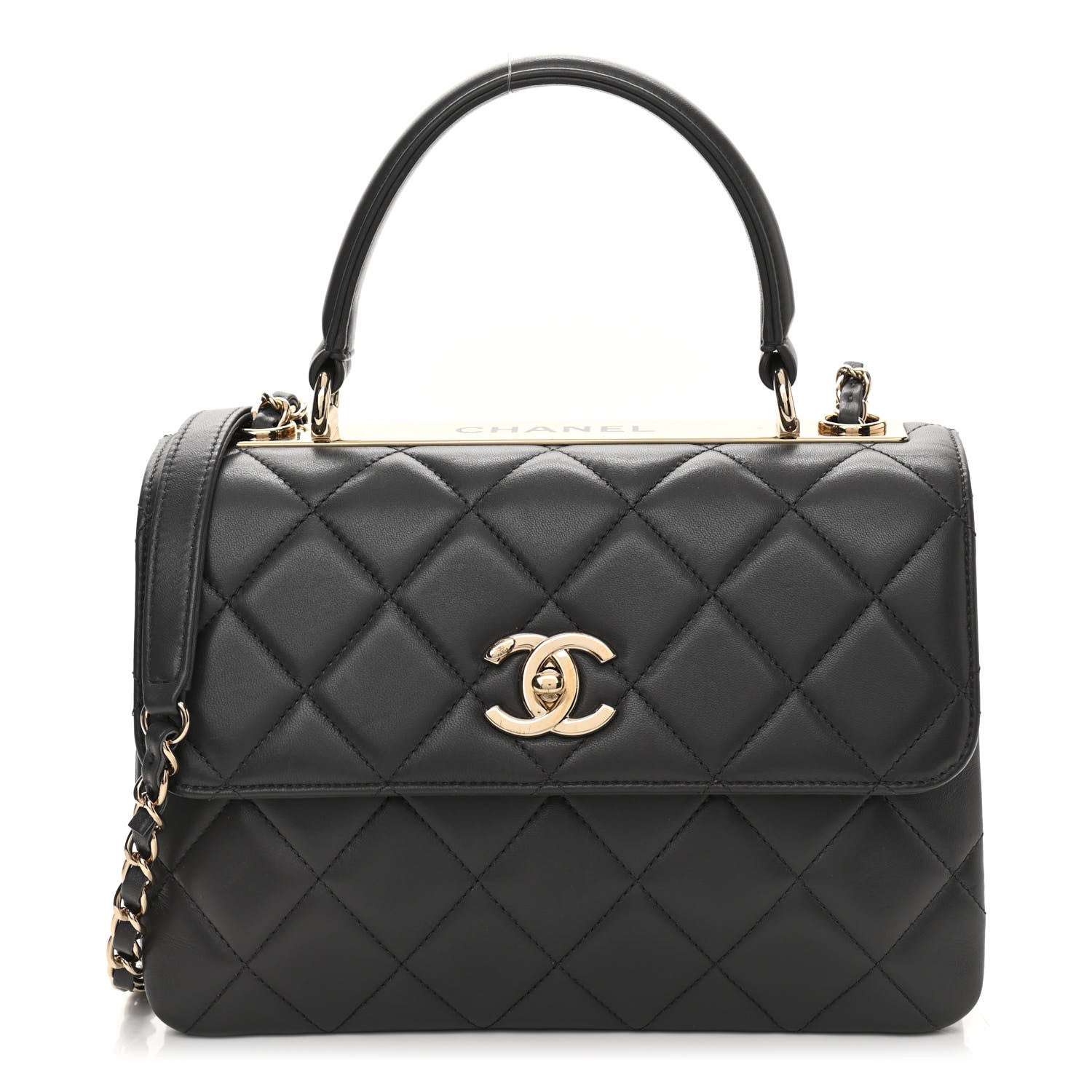 Chanel Lambskin Quilted Small Trendy CC Flap Dual Handle Bag Grey 1 of 13