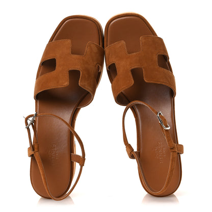 Hermes Suede Goatskin Jam 30 Sandals 40 Naturel 2 of 12