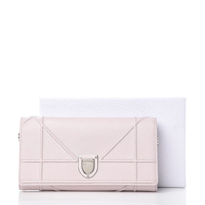 Christian Dior Grained Calfskin Diorama Croisiere Chain Wallet Pink 14 of 15