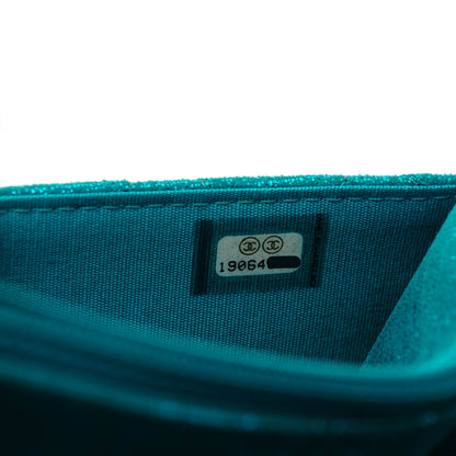 Chanel Metallic Calfskin Wallet on Chain WOC Turquoise 8 of 8